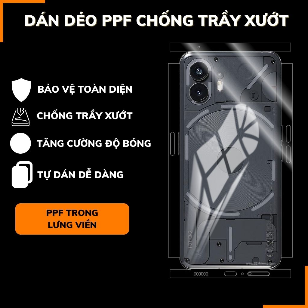 Dán dẻo ppf nothing phone 2 trong suốt hoặc nhám chống bám vân tay bảo vệ camera mua 1 tặng 1 phụ kiện điện thoại huỳnh tân store