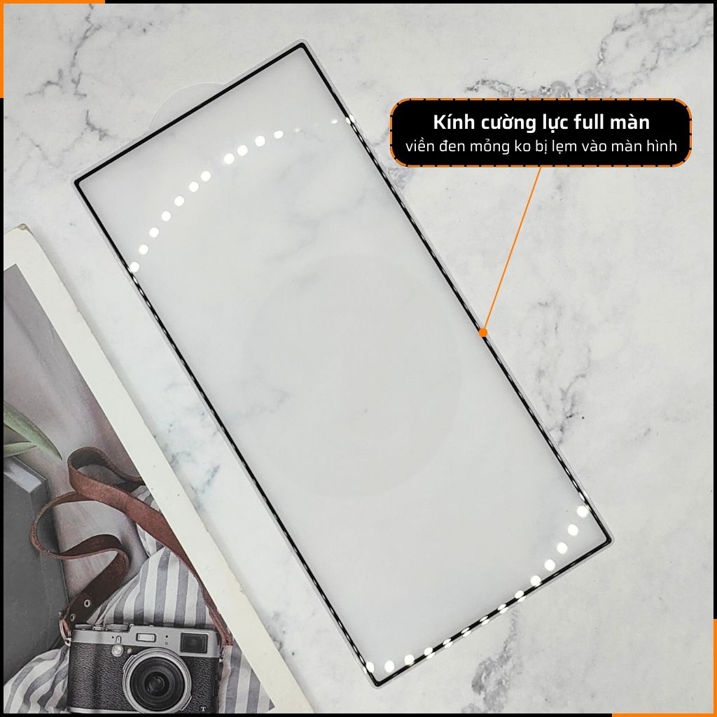 Cường lực iphone 16 pro max trong suốt full màn hình chống bám vân tay chính hãng KUZOOM