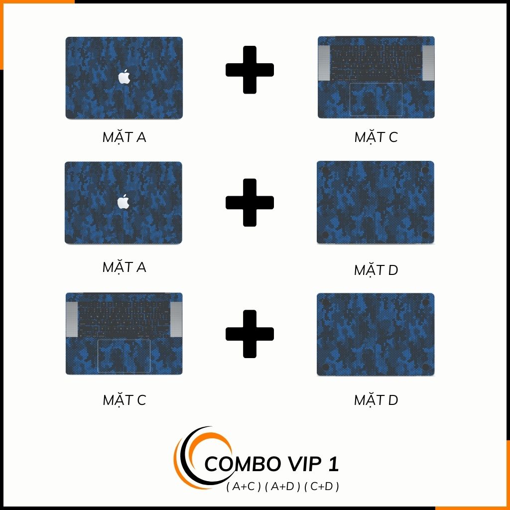 Dán skin macbook pro, macbook air chính hãng 3M nhập khẩu USA - SKIN 3M - MACBOOK - MAMBA BLUE - SK-B03-08 phụ kiện điện thoại huỳnh tân store