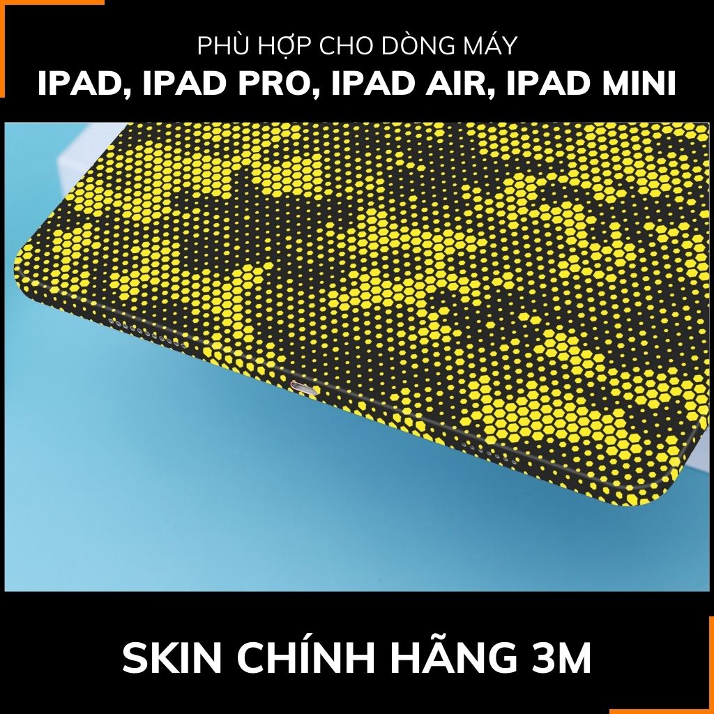 Dán skin ipad , ipad pro, ipad air , ipad mini full body và camera chính hãng 3M - MAMBA YELLOW -  SK B03 06 phụ kiện điện thoại huỳnh tân store