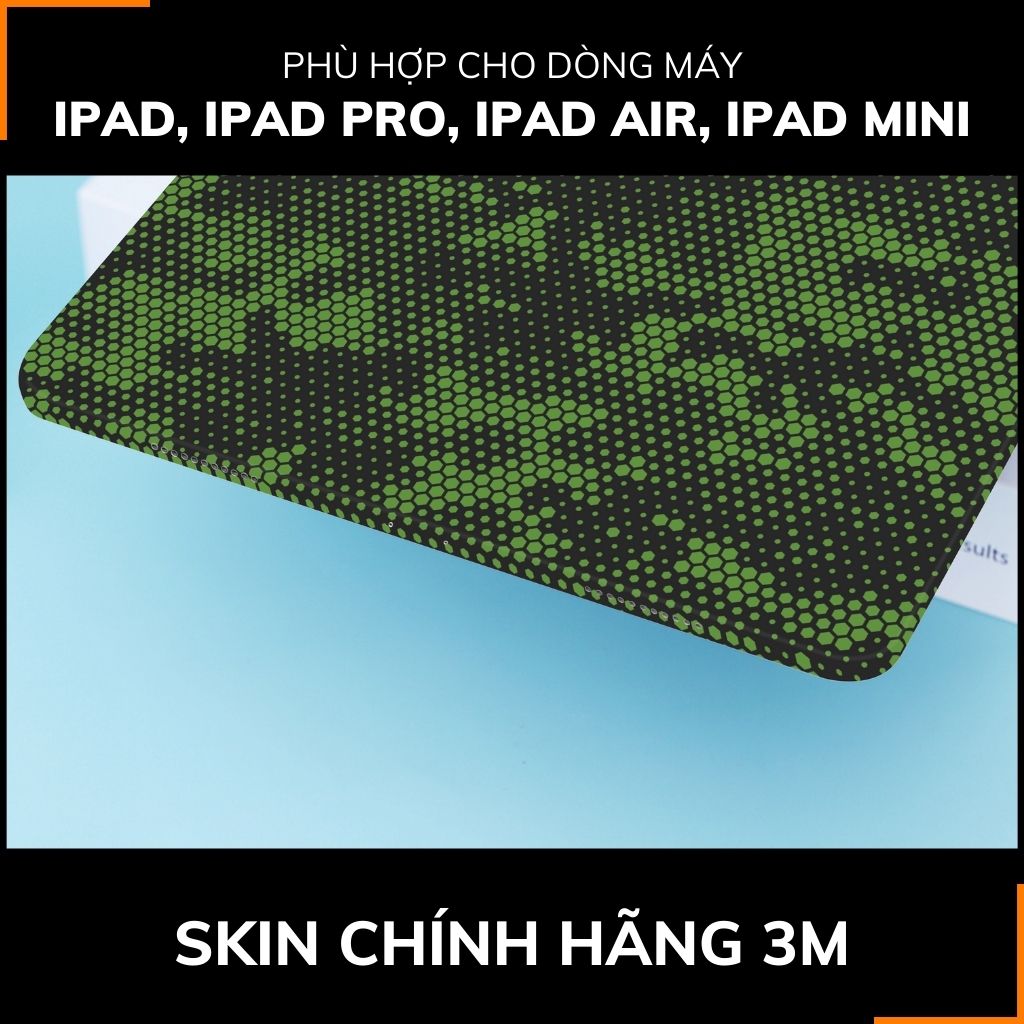 Dán skin ipad , ipad pro, ipad air , ipad mini full body và camera chính hãng 3M - MAMBA GREEN -  SK B03 03 phụ kiện điện thoại huỳnh tân store