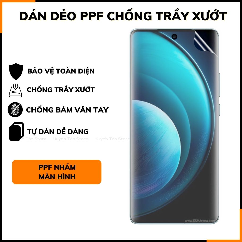 Dán dẻo ppf vivo x100 pro trong suốt hoặc nhám chống bám vân tay bảo vệ camera mua 1 tặng 1 phụ kiện điện thoại huỳnh tân store