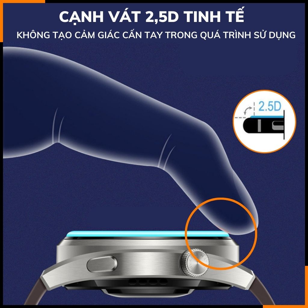 Kính cường lực Samsung Galaxy Watch 7 trong suốt chính hãng GOR vát 2,5D