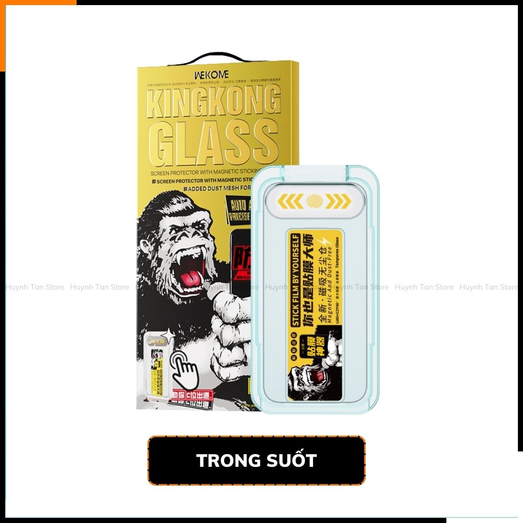 Cường lực khung tự dán KINGKONG iphone 16 pro max ip 15 14 13 12 pro chính hãng WEKOME  [WTP-034/057]