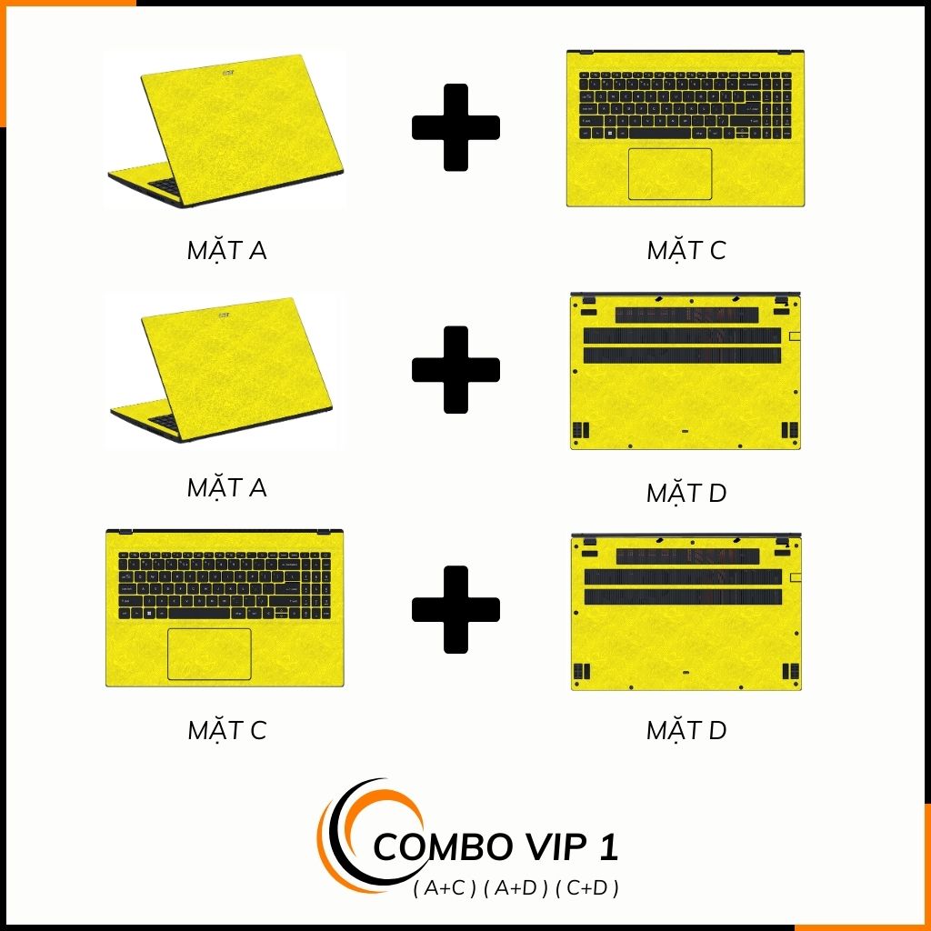 Dán skin laptop asus, dell , acer, hp, msi chính hãng ORAFOL nhập khẩu ĐỨC - SKIN 3M - LAPTOP - MAP YELLOW - SK B13 06 phụ kiện điện thoại huỳnh tân store