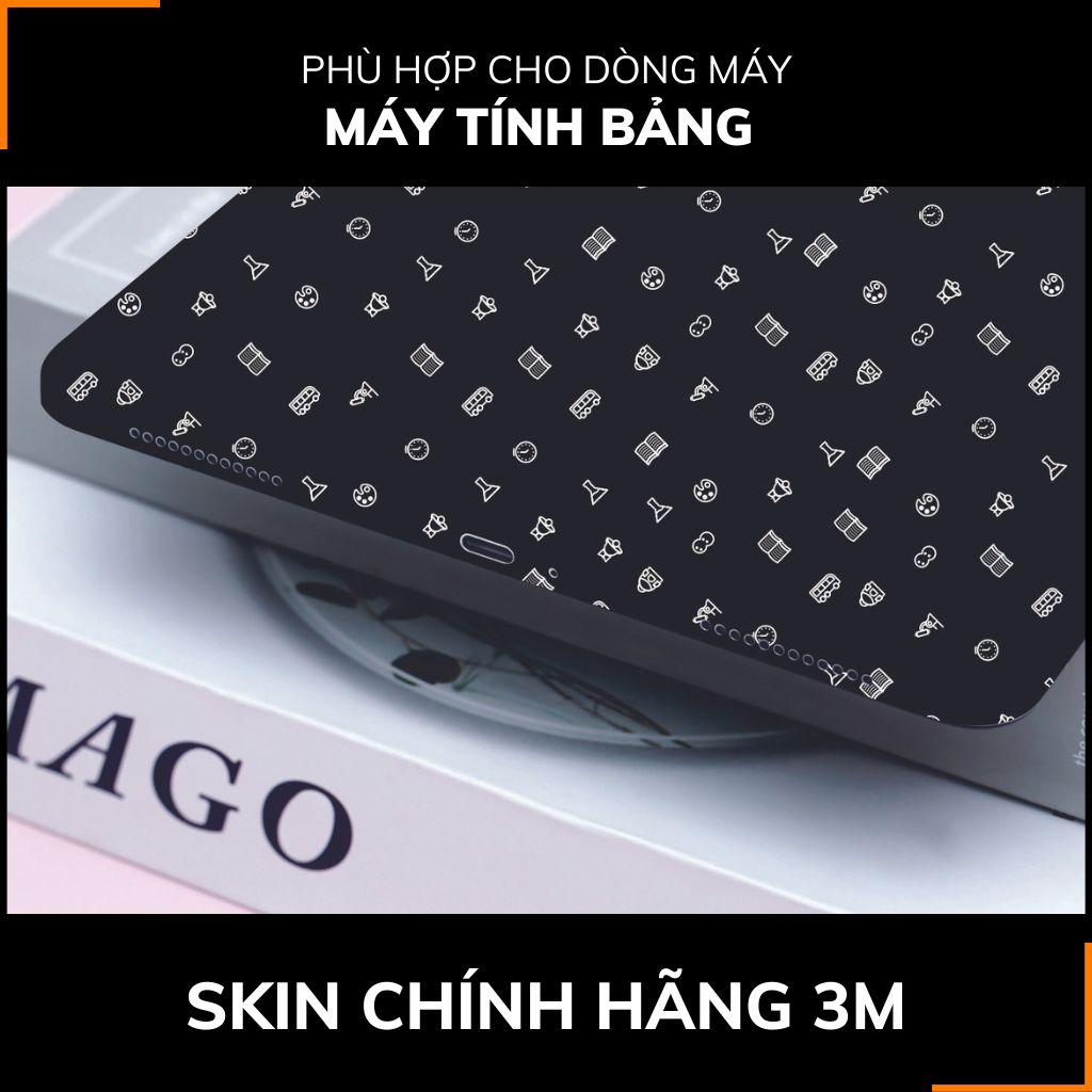 Dán skin máy tính bảng xiaomi, huawei, oppo, lenovo, google, microsoft, vivo  full body và camera chính hãng ORAFOL nhập khẩu từ ĐỨC MÁY TÍNH BẢNG  - MANY STICKER BLACK -  SK B14 02 phụ kiện điện thoại huỳnh tân store