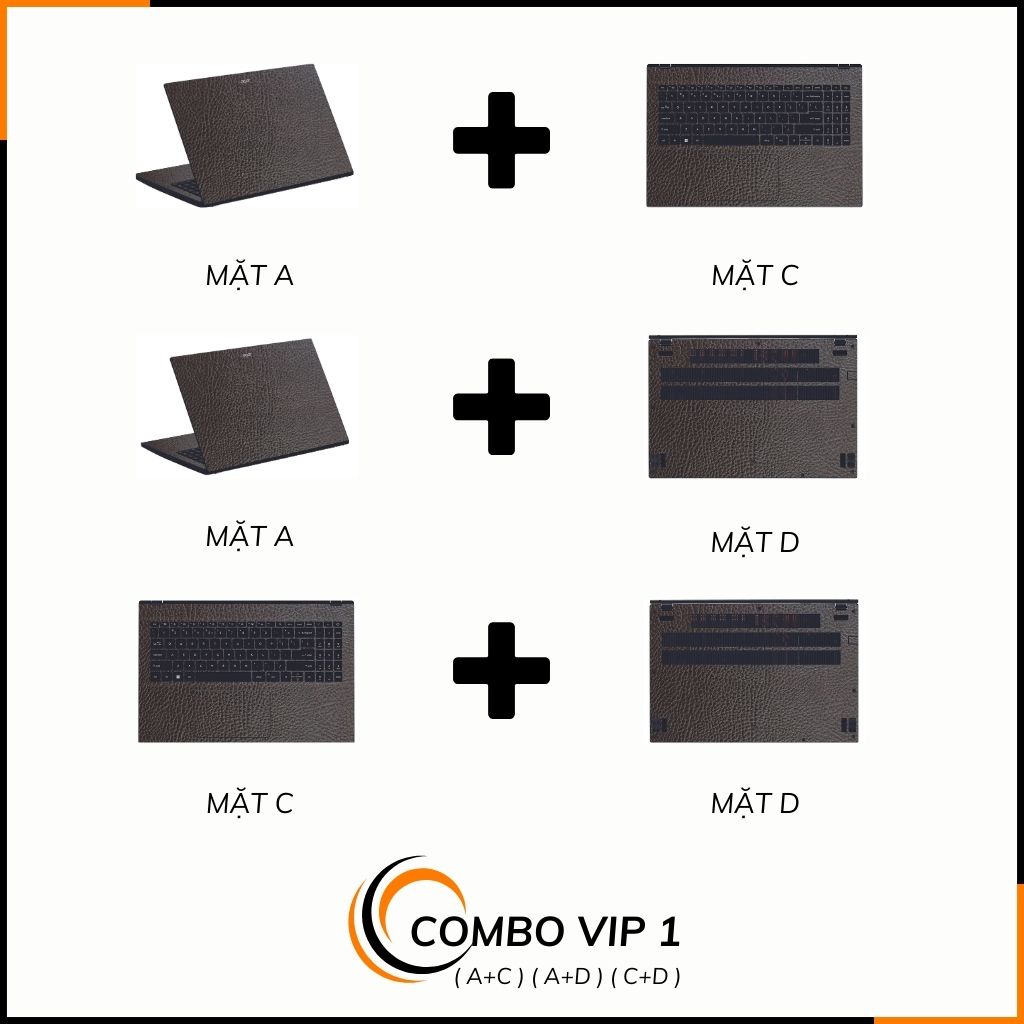 Dán skin laptop asus, dell , acer, hp, msi chính hãng ORAFOL nhập khẩu ĐỨC - SKIN 3M - LAPTOP - LEATHER BROWN - SK-B06-04 phụ kiện điện thoại huỳnh tân store