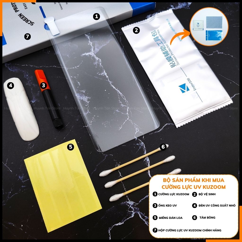 Cường lực xiaomi 15 pro UV trong suốt keo lỏng chính hãng kuzoom chống va đập vân tay nhạy phụ kiện huỳnh tân store