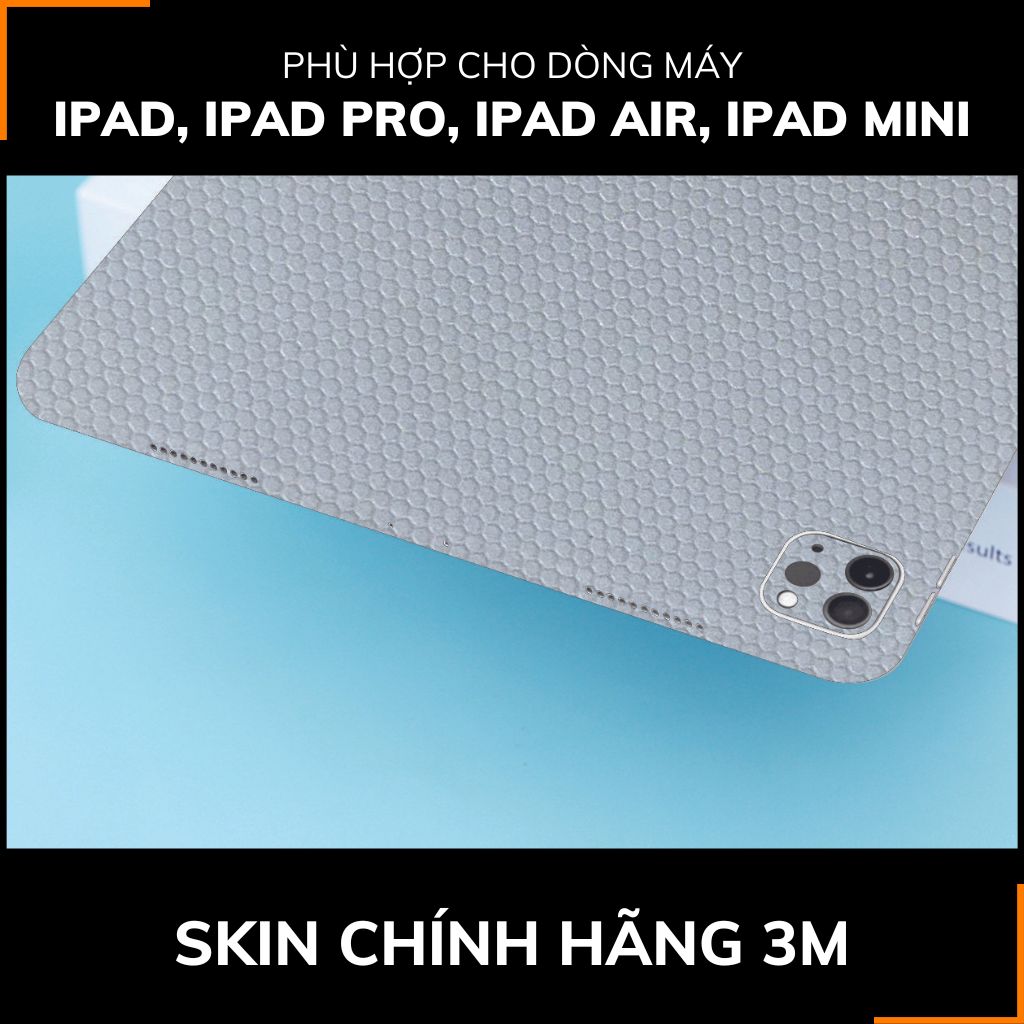 Dán skin ipad , ipad pro, ipad air , ipad mini full body và camera chính hãng 3M - MATRIX WHITE - SK-B11-02 phụ kiện điện thoại huỳnh tân store