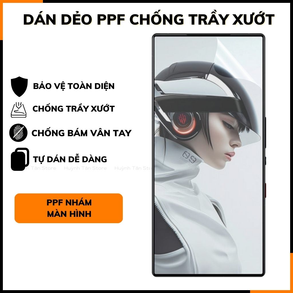 Dán dẻo ppf zte redmagic 9 pro trong suốt hoặc nhám chống bám vân tay bảo vệ camera mua 1 tặng 1 phụ kiện điện thoại huỳnh tân store