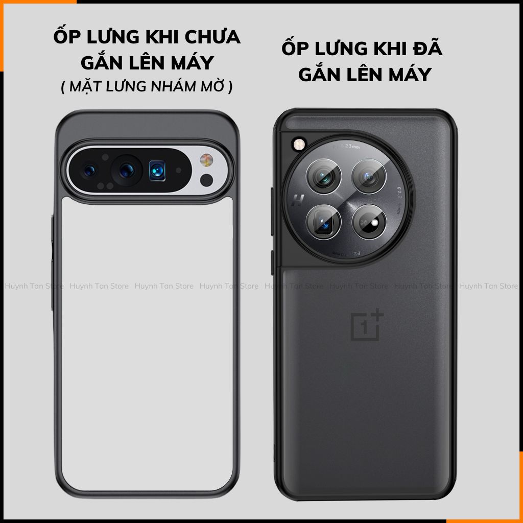 Ốp lưng google pixel 9 pro xl chống sốc chống vân tay NHÁM VIỀN MÀU VER 2 bảo vệ camera phụ kiện huỳnh tân store