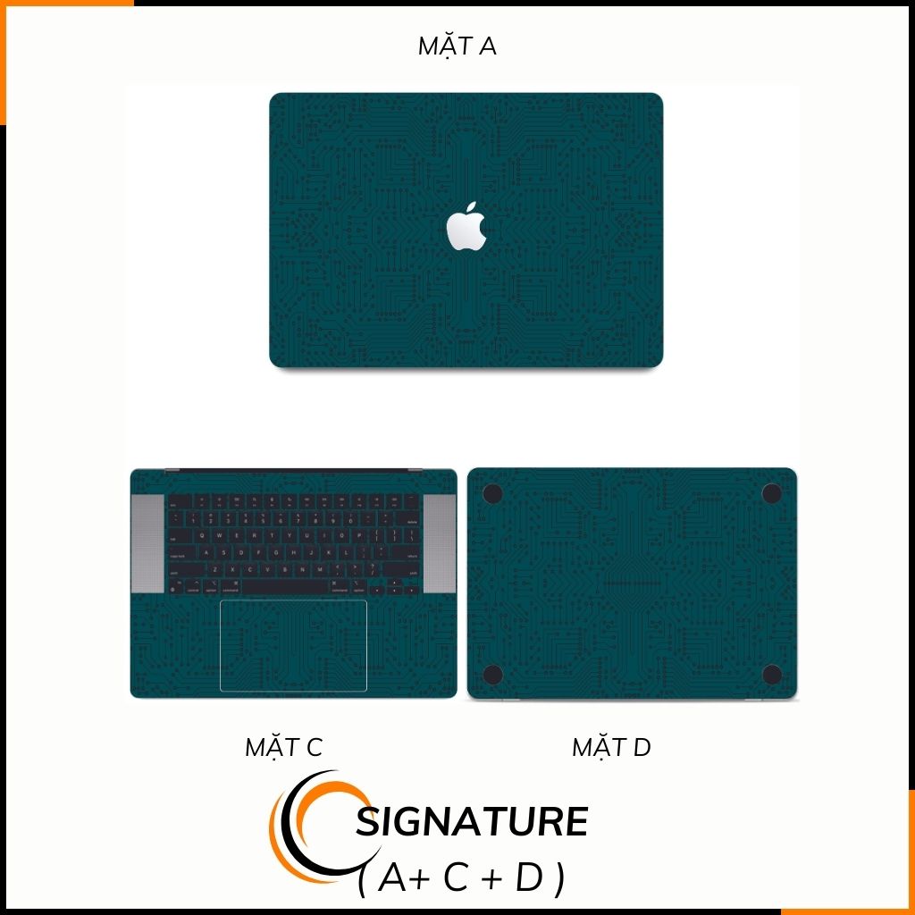 Dán skin macbook pro, macbook air chính hãng 3M nhập khẩu USA - SKIN 3M - MACBOOK - ELECTRIC GREEN  - SK B01 04 phụ kiện điện thoại huỳnh tân store