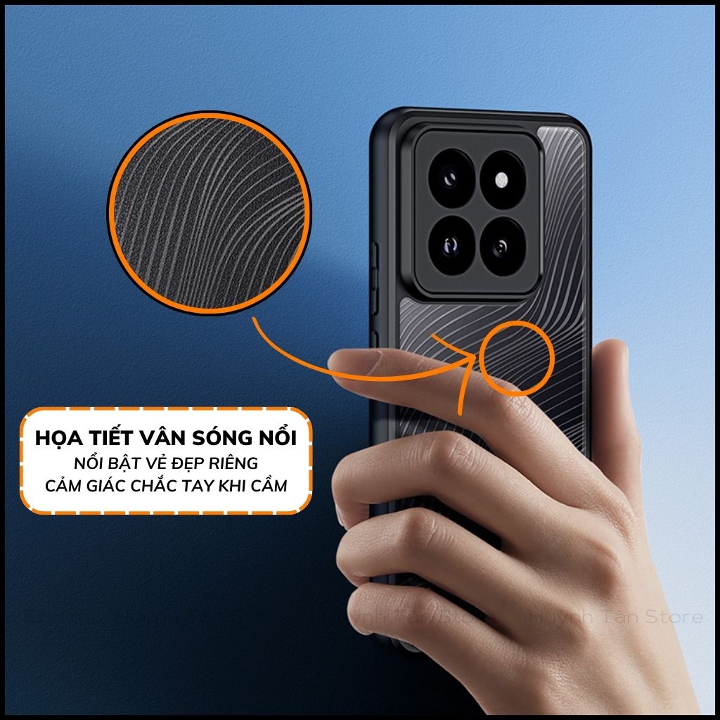 Ốp lưng xiaomi mi 14 pro aimo chính hãng dux ducis chống va đập trong suốt không ố vàng huỳnh tân store