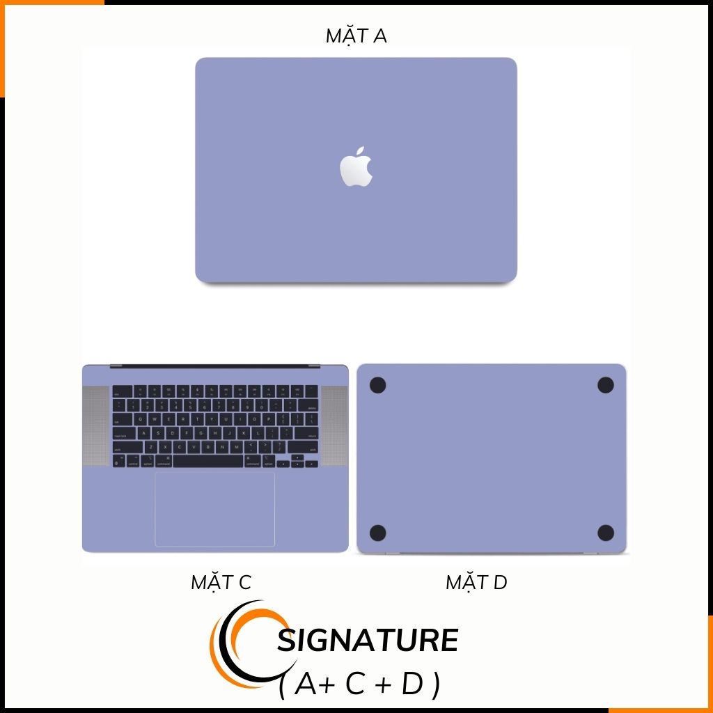 Dán skin macbook pro, macbook air chính hãng 3M nhập khẩu USA - SKIN 3M - MACBOOK - PASTEL PURPLE  - SK A01 05 phụ kiện điện thoại huỳnh tân store