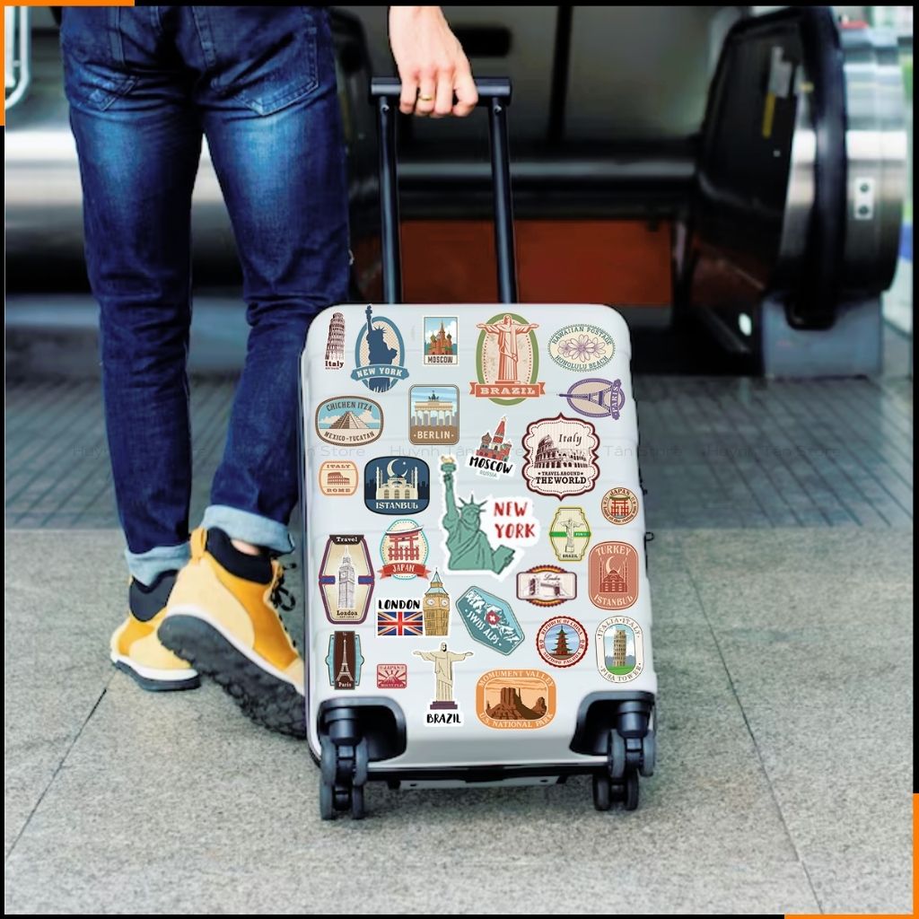 Hình dán sticker đẹp khủng long cute Animal ST G13 chất liệu vinyl phủ lớp chống thấm bay màu phù hợp dán mọi bề mặt phụ kiện huỳnh tân store