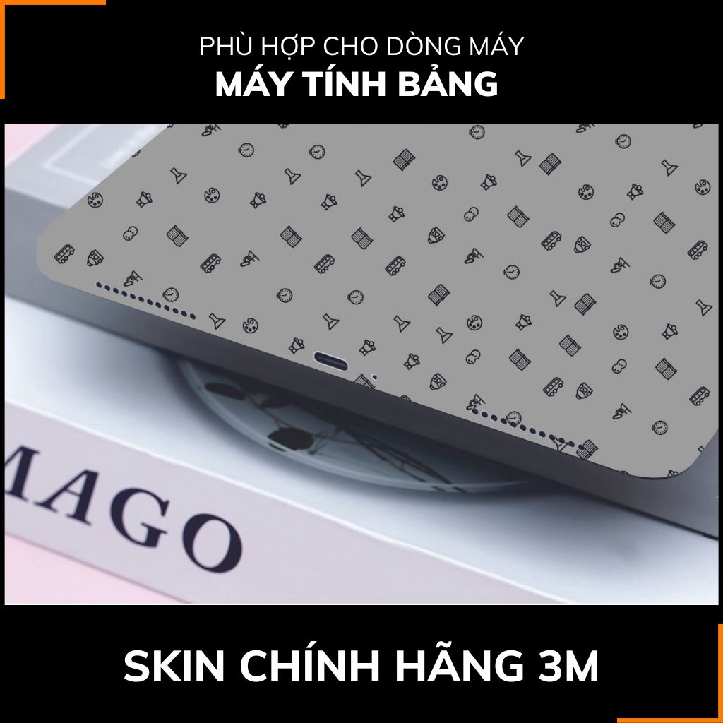 Dán skin máy tính bảng xiaomi, huawei, oppo, lenovo, google, microsoft, vivo  full body và camera chính hãng ORAFOL nhập khẩu từ ĐỨC MÁY TÍNH BẢNG  - MANY STICKER GREY -  SK B14 03 phụ kiện điện thoại huỳnh tân store