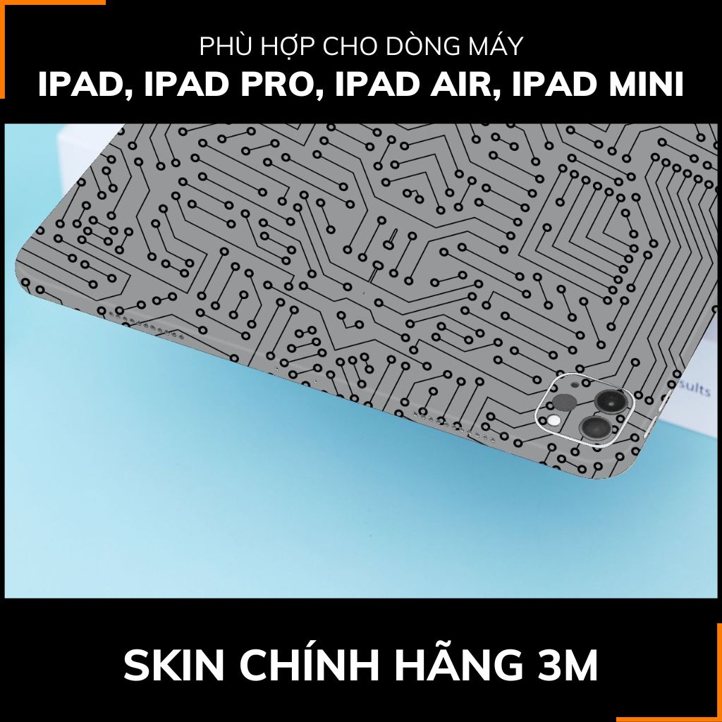 Dán skin ipad , ipad pro, ipad air , ipad mini full body và camera chính hãng 3M - ELECTRIC WHITE -  SK B01 02 phụ kiện điện thoại huỳnh tân store