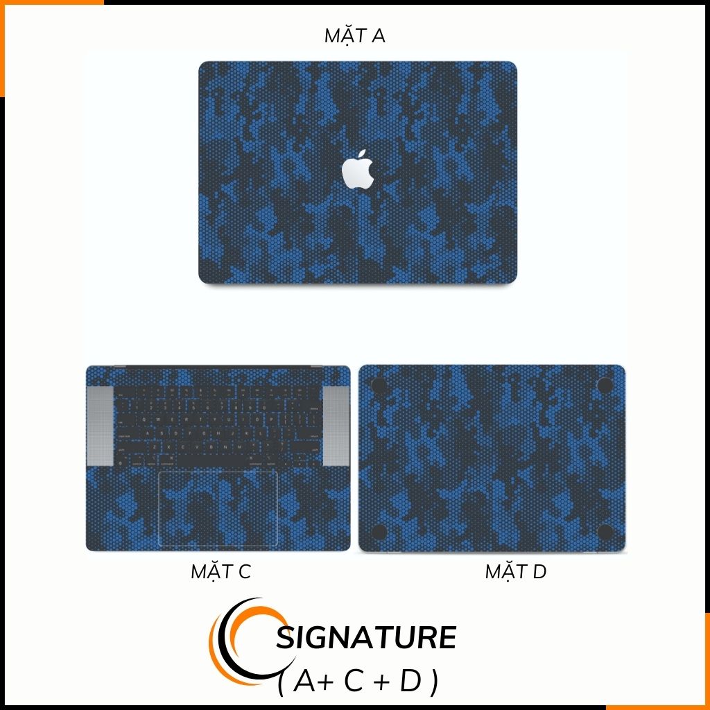 Dán skin macbook pro, macbook air chính hãng 3M nhập khẩu USA - SKIN 3M - MACBOOK - MAMBA BLUE - SK-B03-08 phụ kiện điện thoại huỳnh tân store