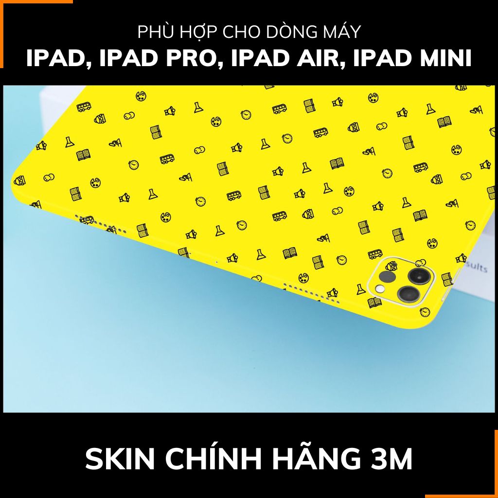 Dán skin ipad , ipad pro, ipad air , ipad mini full body và camera chính hãng 3M - MANY STICKER YELLOW -  SK B14 06 phụ kiện điện thoại huỳnh tân store