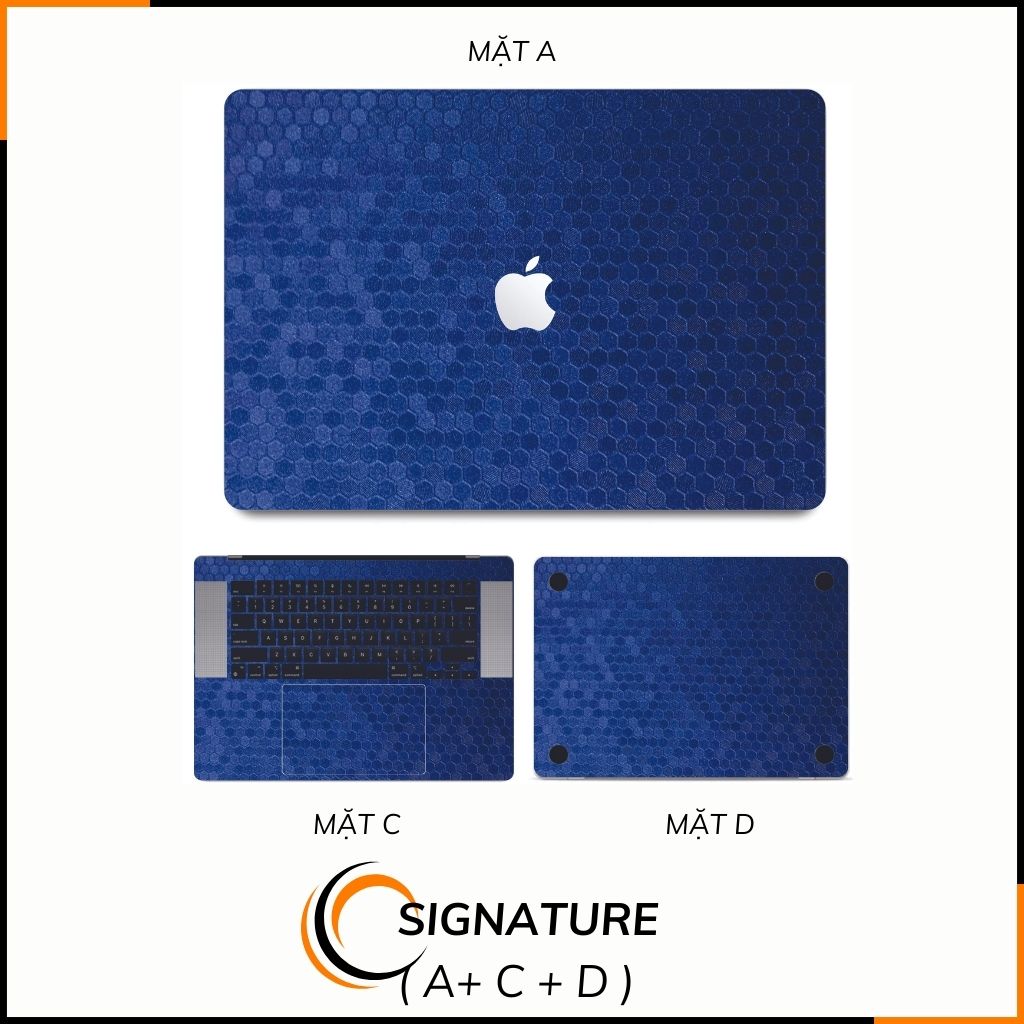 Dán skin macbook pro, macbook air chính hãng 3M nhập khẩu USA -SKIN 3M - MACBOOK - HONEYCOMB BLUE - SK-B11-04 phụ kiện điện thoại huỳnh tân store