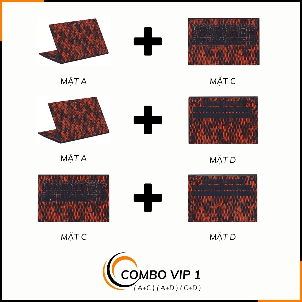 Dán skin laptop asus, dell , acer, hp, msi chính hãng ORAFOL nhập khẩu ĐỨC - SKIN 3M - LAPTOP - MAMBA  ORANGE - SK B03 07 phụ kiện điện thoại huỳnh tân store
