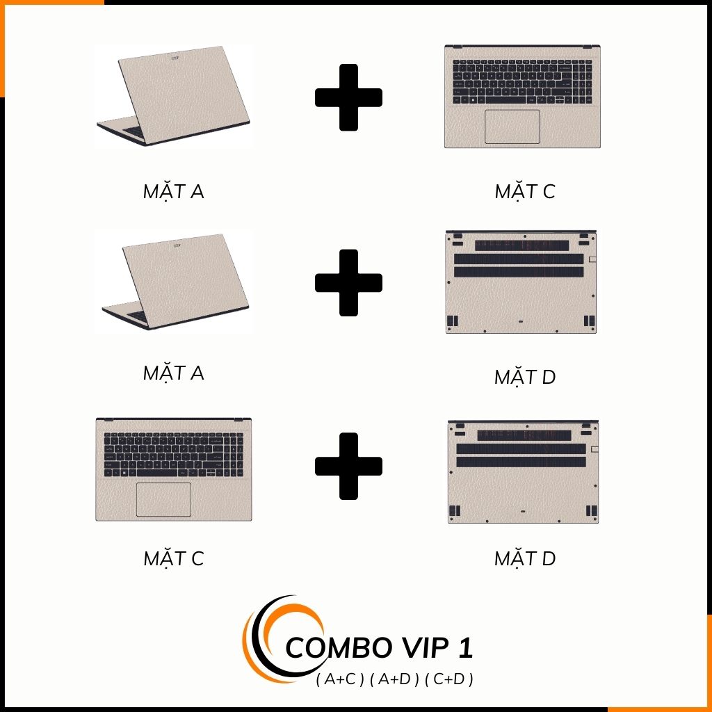 Dán skin laptop asus, dell , acer, hp, msi chính hãng ORAFOL nhập khẩu ĐỨC - SKIN 3M - LAPTOP - LEATHER GREY - SK-B06-03 phụ kiện điện thoại huỳnh tân store