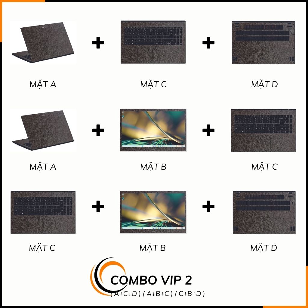 Dán skin laptop asus, dell , acer, hp, msi chính hãng ORAFOL nhập khẩu ĐỨC - SKIN 3M - LAPTOP - LEATHER BROWN - SK-B06-04 phụ kiện điện thoại huỳnh tân store
