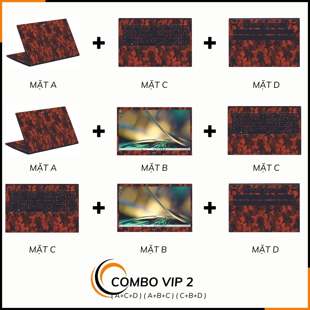 Dán skin laptop asus, dell , acer, hp, msi chính hãng ORAFOL nhập khẩu ĐỨC - SKIN 3M - LAPTOP - MAMBA  ORANGE - SK B03 07 phụ kiện điện thoại huỳnh tân store