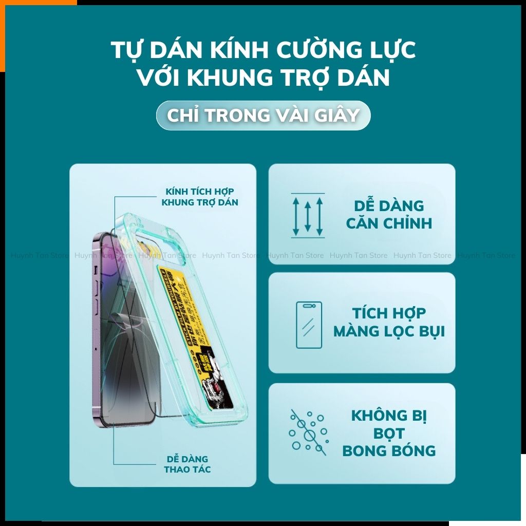 Cường lực khung tự dán KINGKONG iphone 16 pro max ip 15 14 13 12 pro chính hãng WEKOME  [WTP-034/057]
