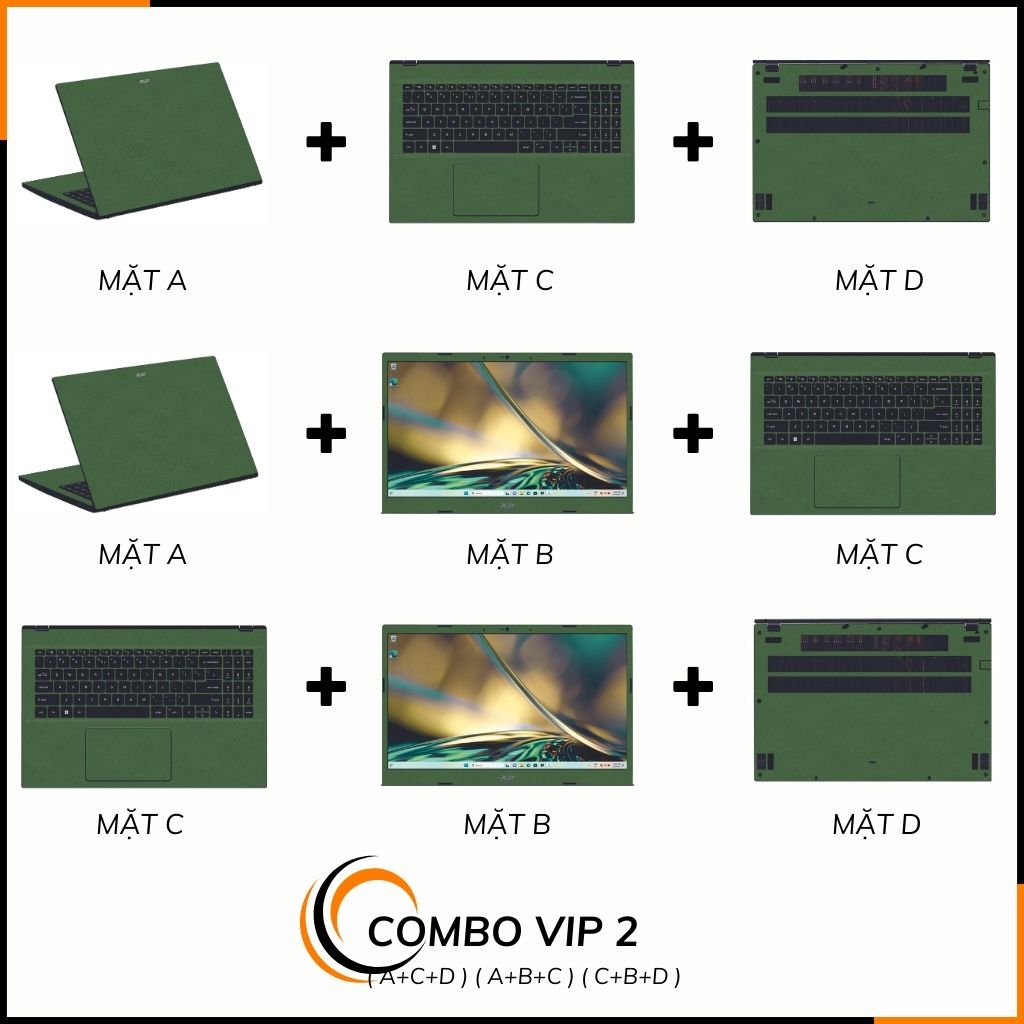 Dán skin laptop asus, dell , acer, hp, msi chính hãng ORAFOL nhập khẩu ĐỨC - SKIN 3M - LAPTOP - MAP GREEN - SK B13 05 phụ kiện điện thoại huỳnh tân store