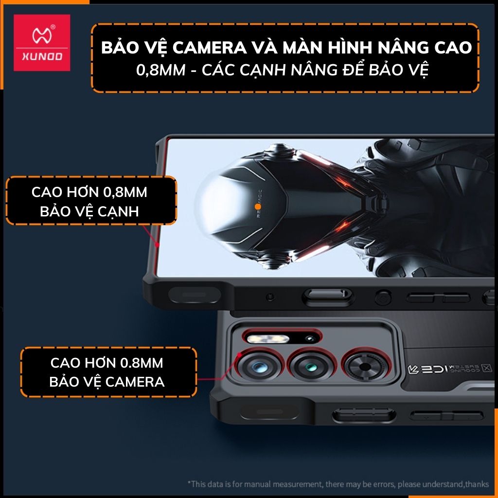 Ốp lưng redmagic 9 pro chống sốc xundd bảo vệ camera chính hãng chống ố vàng phụ kiện điện thoại huỳnh tân store