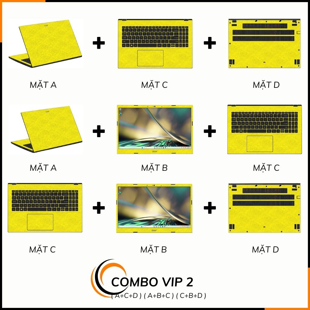 Dán skin laptop asus, dell , acer, hp, msi chính hãng ORAFOL nhập khẩu ĐỨC - SKIN 3M - LAPTOP - MAP YELLOW - SK B13 06 phụ kiện điện thoại huỳnh tân store