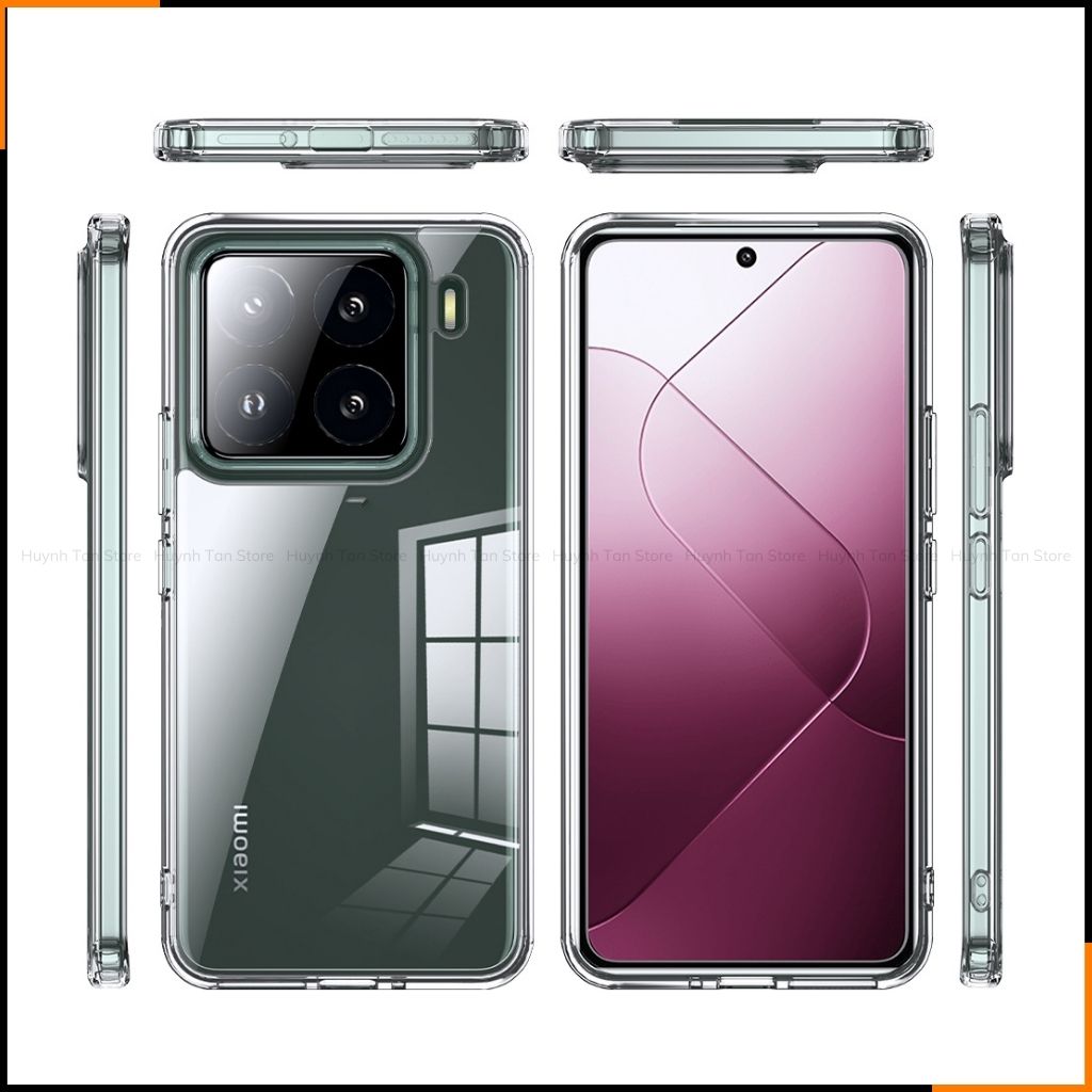 Ốp lưng xiaomi Mi 15 , Mi 15 Pro  chống sốc CLEAR COLOR VER 4 trong suốt bảo vệ camera