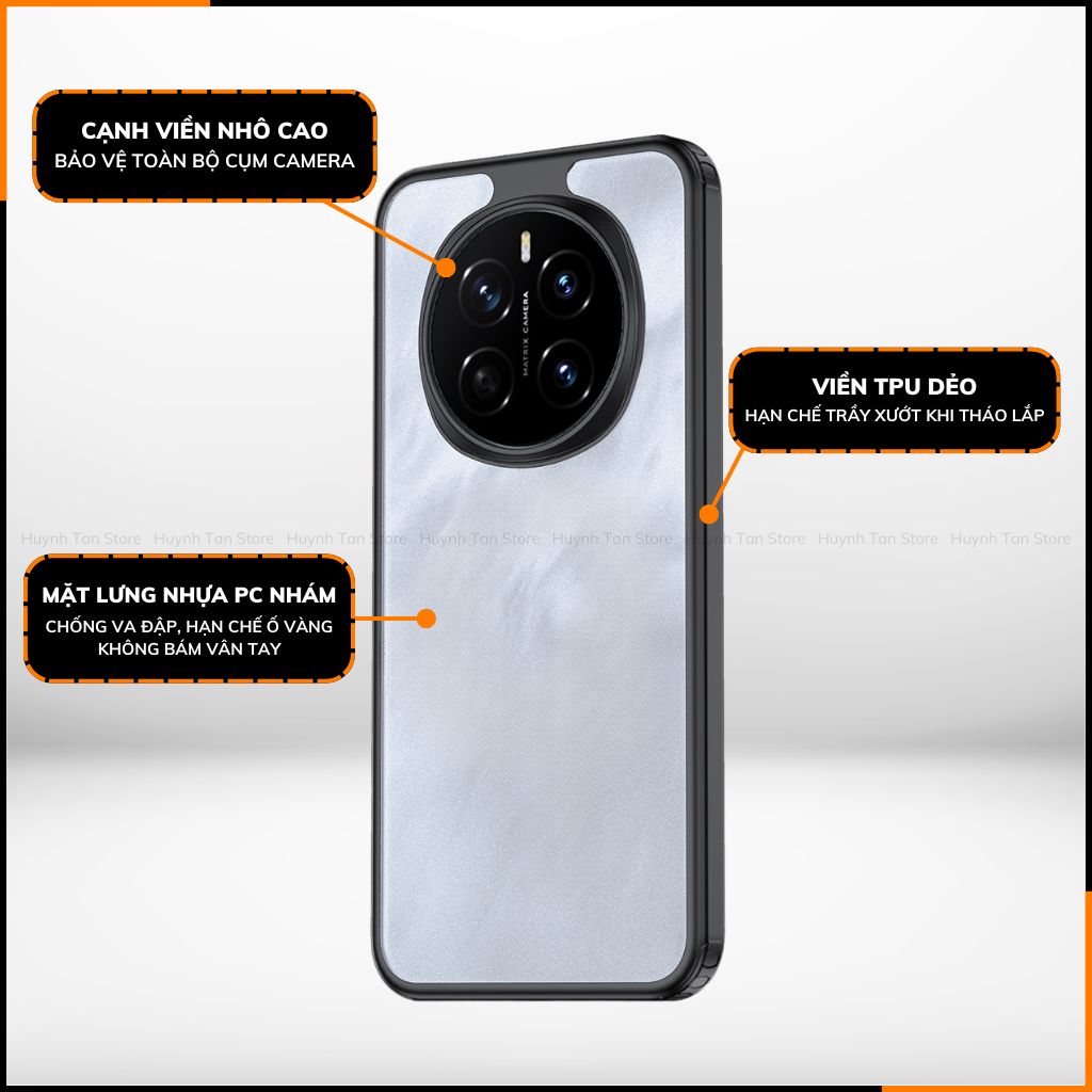 Ốp lưng honor magic 7 pro  chống sốc chống vân tay NHÁM VIỀN MÀU VER 2 bảo vệ camera