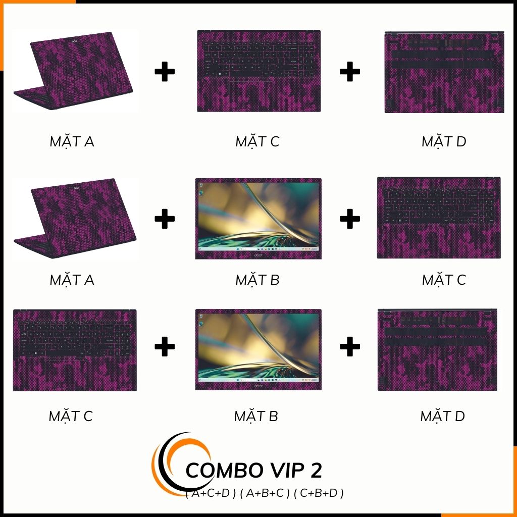 Dán skin laptop asus, dell , acer, hp, msi chính hãng ORAFOL nhập khẩu ĐỨC - SKIN 3M - LAPTOP - MAMBA PURPLE  - SK B03 04 phụ kiện điện thoại huỳnh tân store