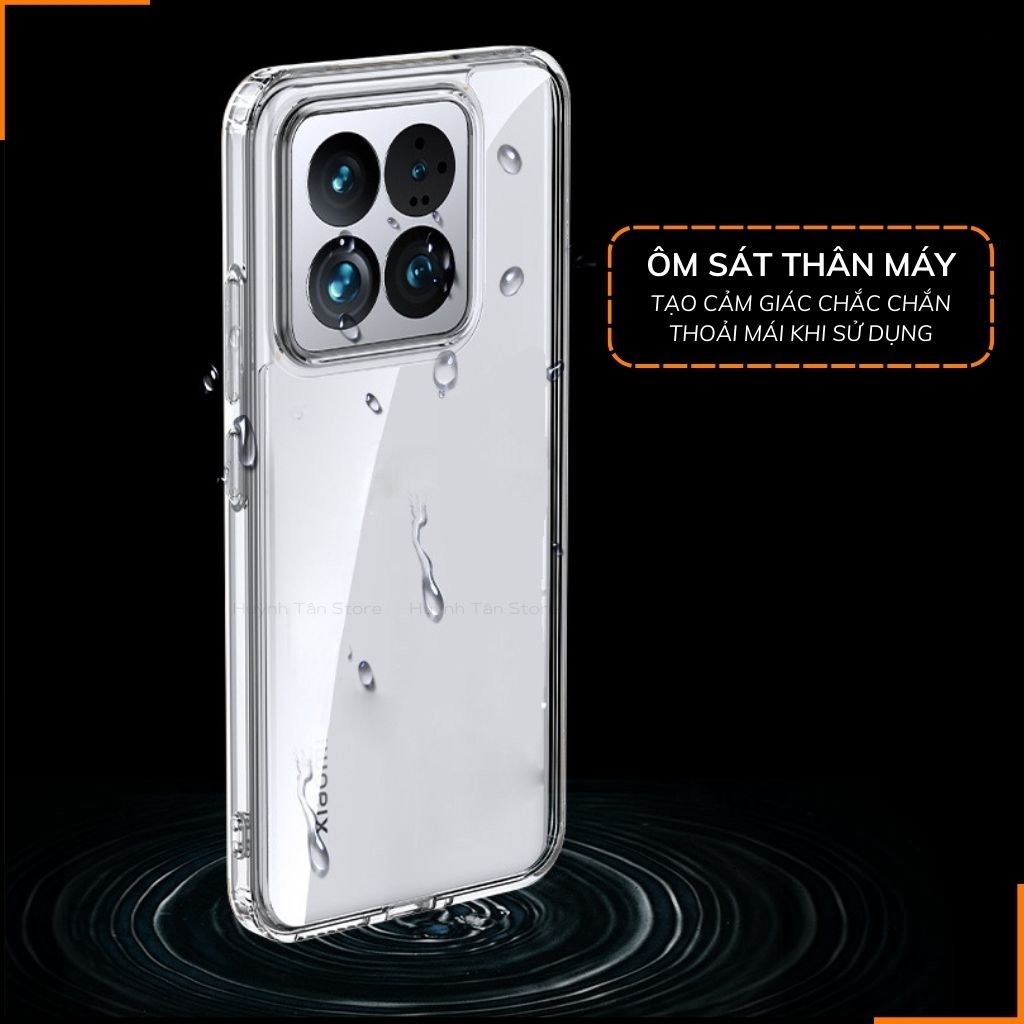 Ốp lưng xiaomi mi 14, mi 14 pro chống sốc CLEAR COLOR VER 4 trong suốt không ố vàng bảo vệ camera phụ kiện huỳnh tân store