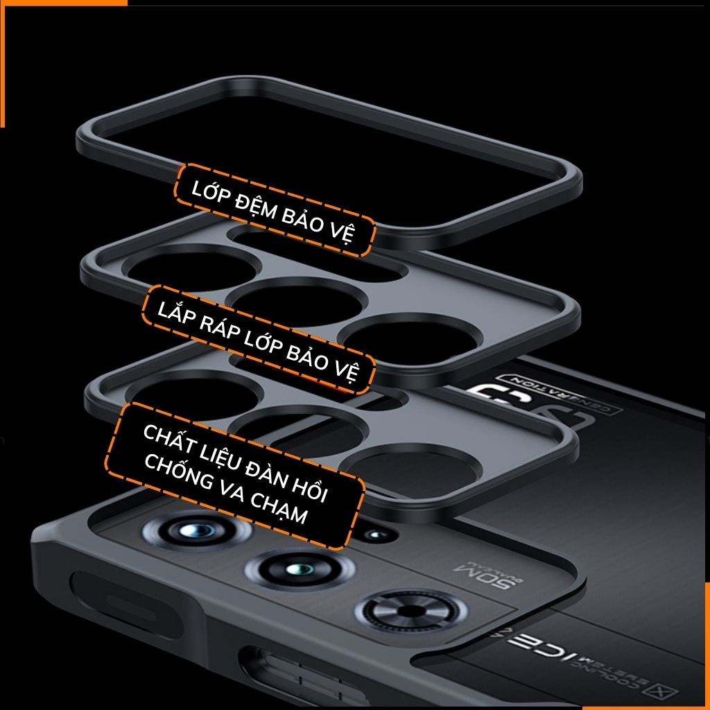 Ốp lưng redmagic 9 pro chống sốc xundd bảo vệ camera chính hãng chống ố vàng phụ kiện điện thoại huỳnh tân store