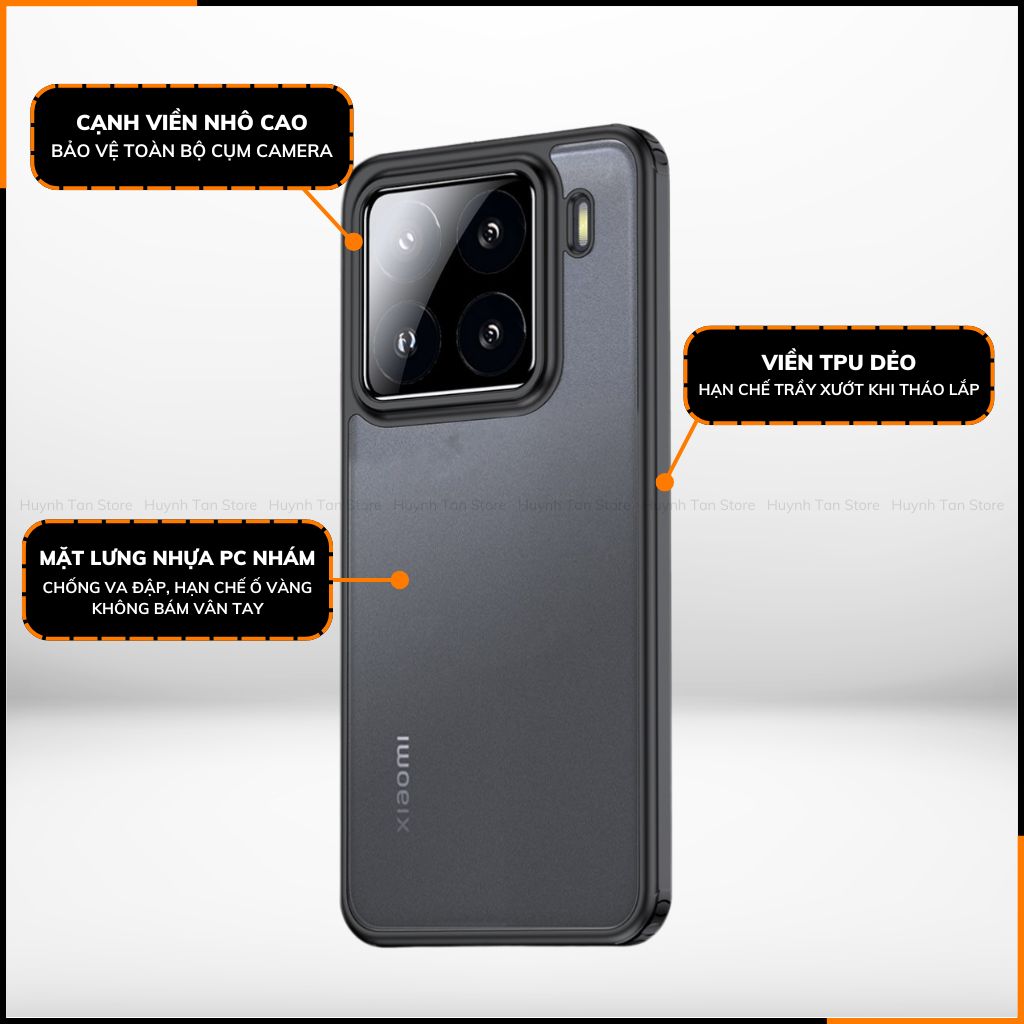 Ốp lưng xiaomi Mi 15 , MI 15 pro  chống sốc chống vân tay NHÁM VIỀN MÀU VER 2