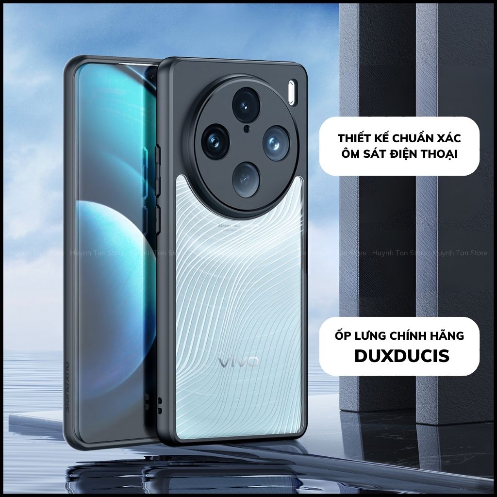 Ốp lưng vivo x100 pro x100s aimo chính hãng dux ducis chống va đập trong suốt không ố vàng