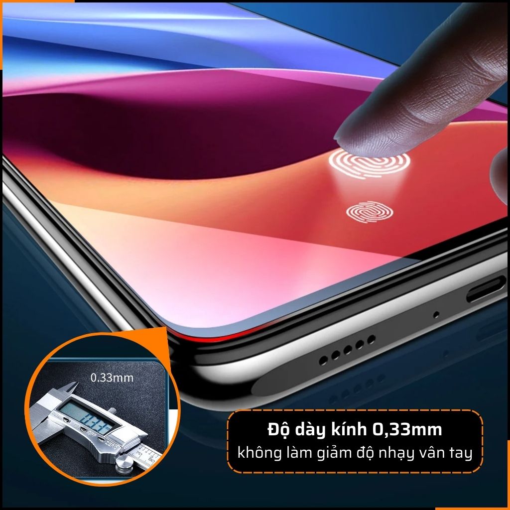 Cường lực iphone 16 pro max trong suốt full màn hình chống bám vân tay chính hãng KUZOOM