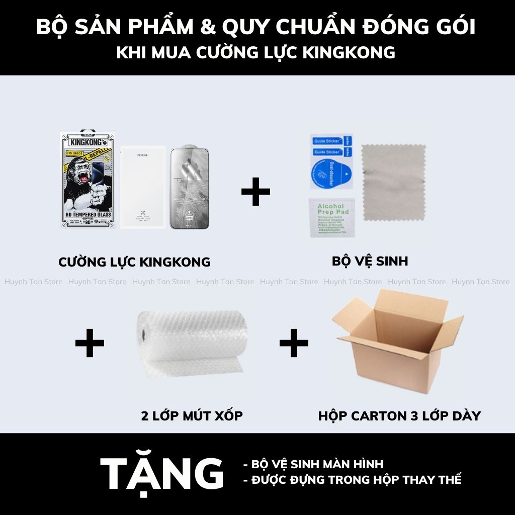 Cường lực KINGKONG iphone 16 pro max ip 16 15 14 13 12 pro max chính hãng WEKOME [WTP-087]
