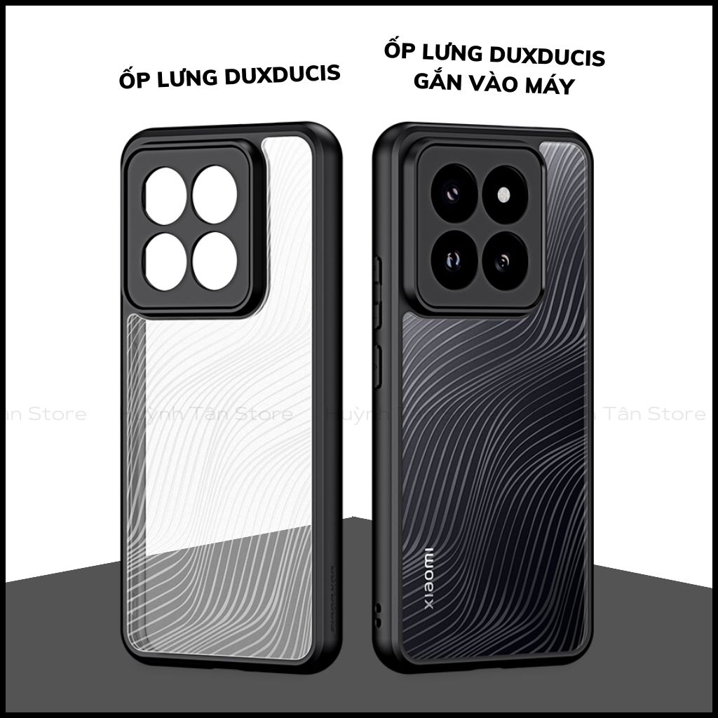 Ốp lưng xiaomi mi 14 pro aimo chính hãng dux ducis chống va đập trong suốt không ố vàng huỳnh tân store