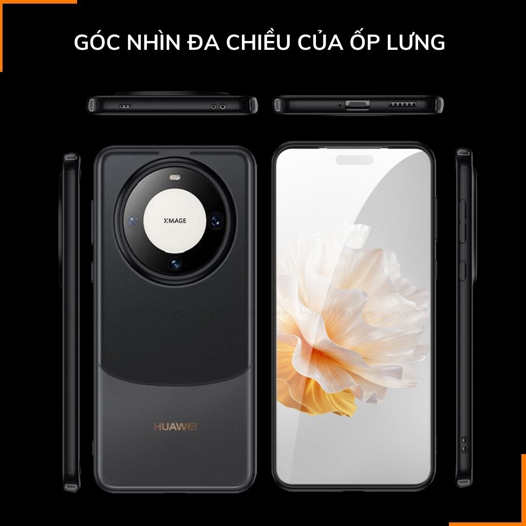 Ốp lưng huawei mate 60 pro chống sốc chống vân tay NHÁM VIỀN MÀU VER 2 bảo vệ camera phụ kiện huỳnh tân store