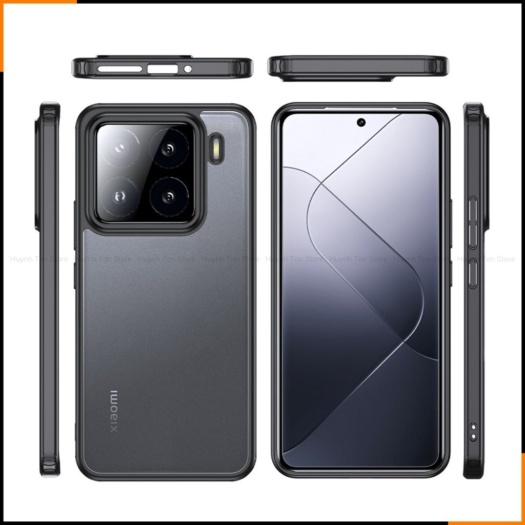 Ốp lưng xiaomi Mi 15 , MI 15 pro  chống sốc chống vân tay NHÁM VIỀN MÀU VER 2