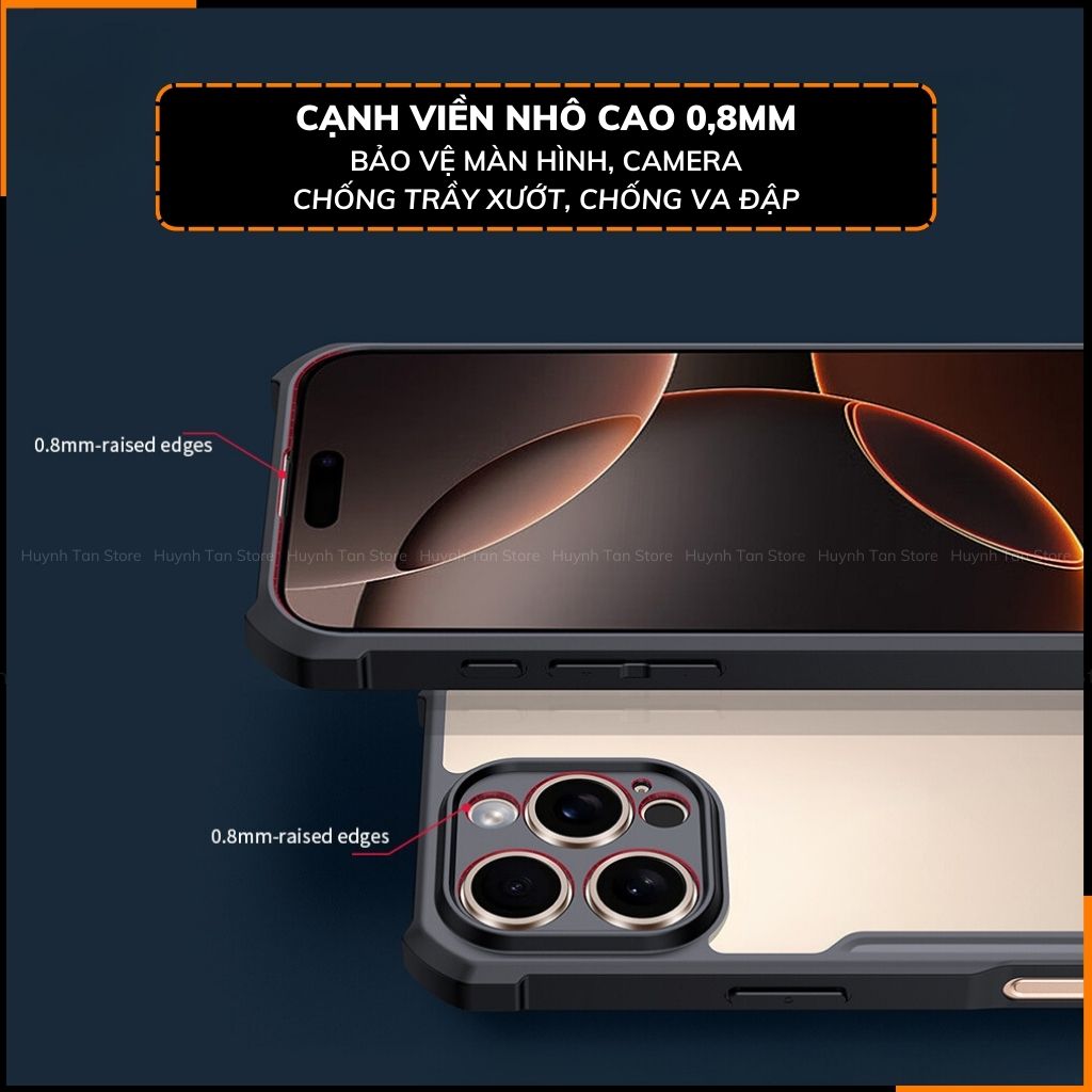 Ốp lưng iphone 16 pro ip 16 pro max chống sốc xundd bảo vệ camera chính hãng chống ố vàng phụ kiện huỳnh tân store