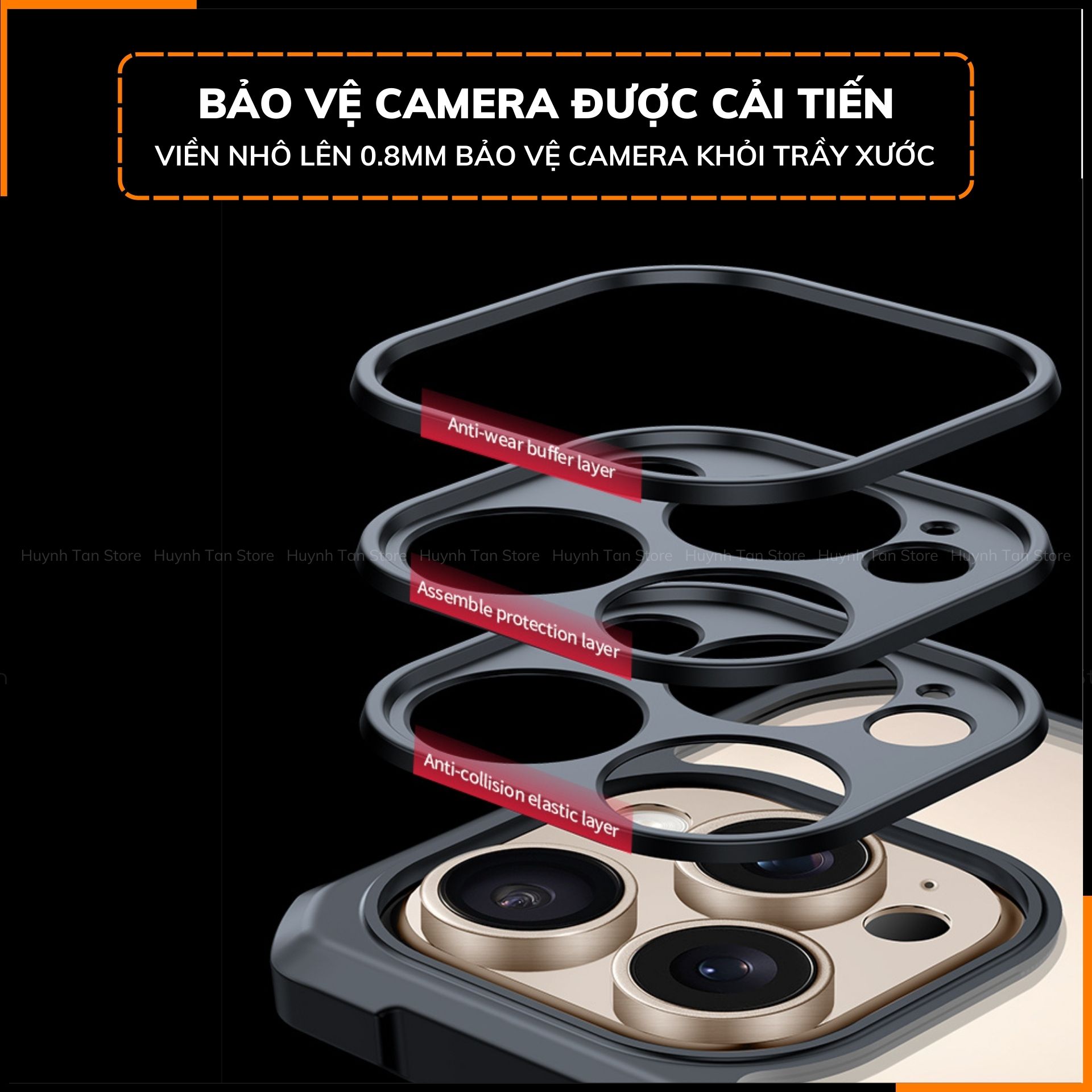 Ốp lưng iphone 16 chống sốc xundd bảo vệ camera chính hãng chống ố vàng phụ kiện huỳnh tân store