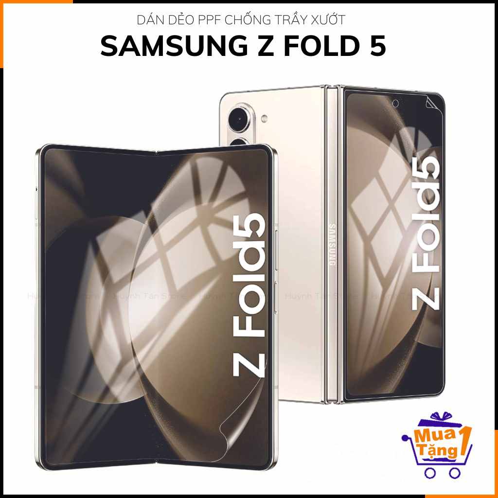 Miếng dán ppf samsung z fold 5 trong suốt hoặc nhám chống bám vân tay bảo vệ camera mua 1 tặng 1 phụ kiện huỳnh tân store