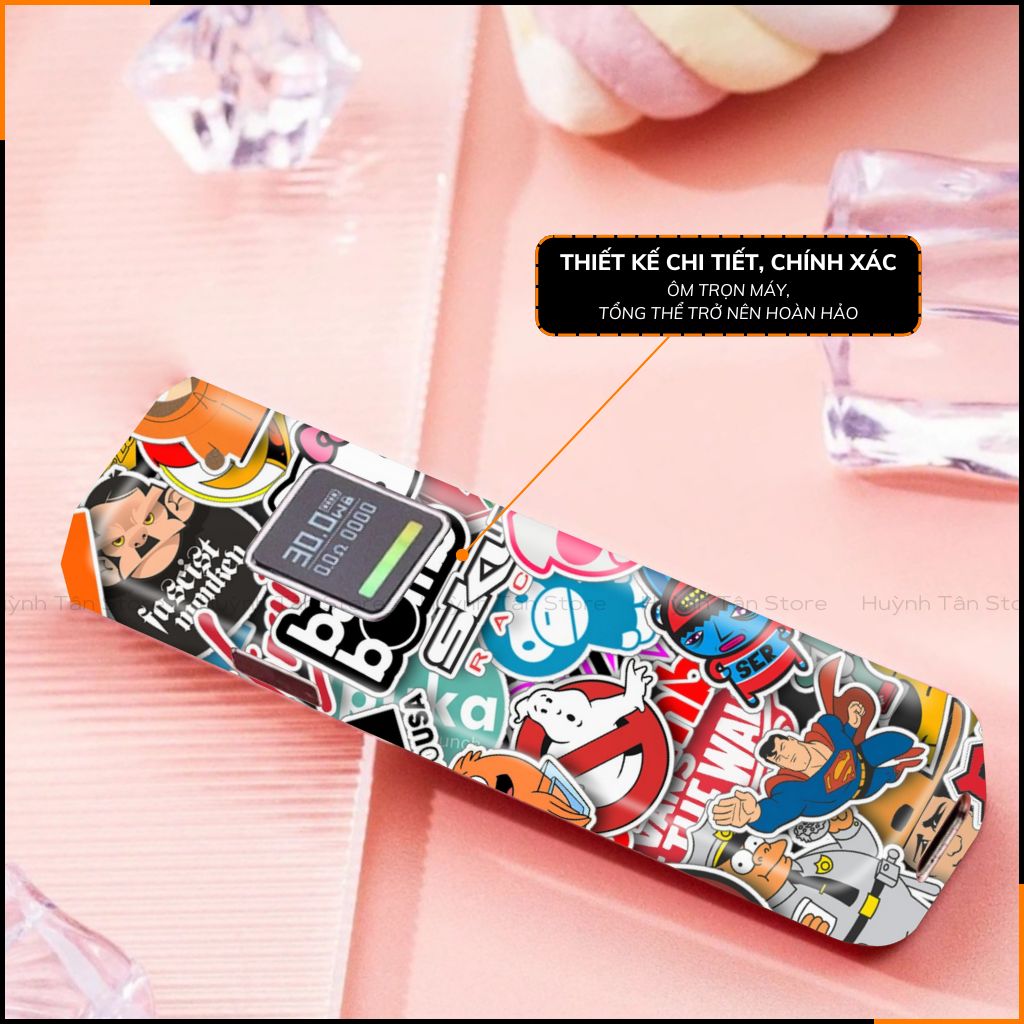 Miếng dán skin in hình xlim pro xlim v2, xlim se, rill x,feelin, xlim sq pro full viền [ L14 ] phụ kiện huỳnh tân store