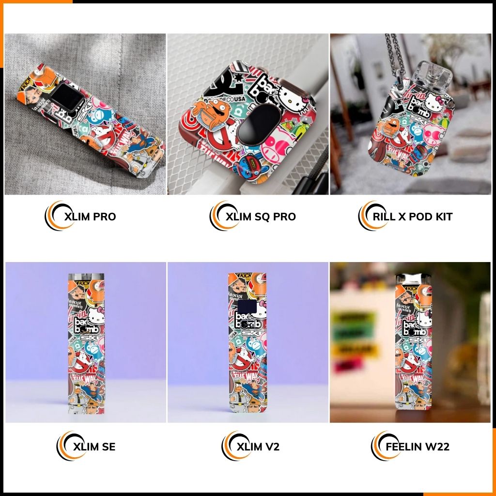 Miếng dán skin in hình xlim pro xlim v2, xlim se, rill x,feelin, xlim sq pro full viền [ L14 ] phụ kiện huỳnh tân store