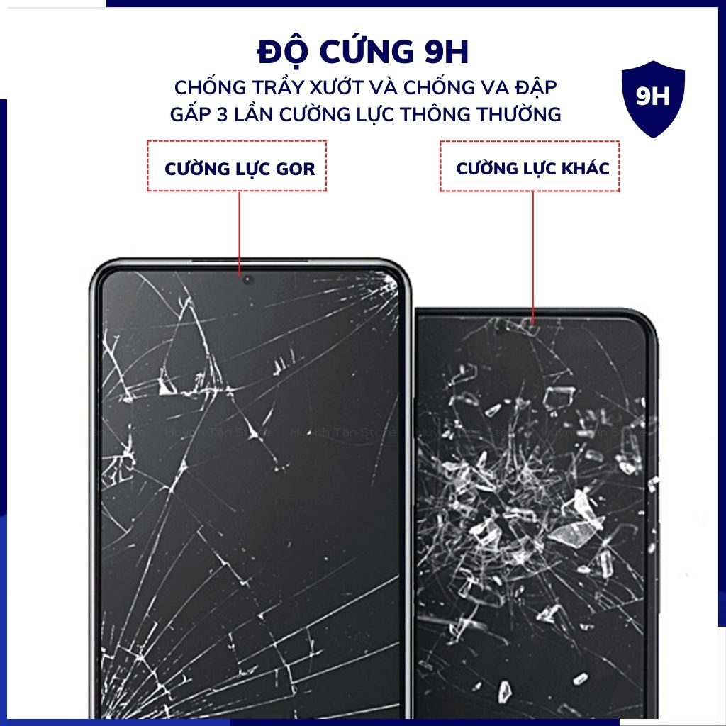 Kính cường lực redmi note 7 trong suốt không full màn chống bám vân tay chính hãng GOR phụ kiện điện thoại huỳnh tân store